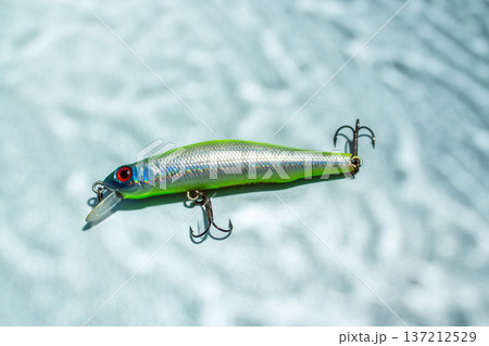 Special different colorful fishing tackles. Preparing for fishing Special different colorful fishing tackles. Preparing for fishing 137212529