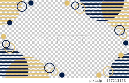 Stylish gold and navy geometric pattern frame background with an elegant atmosphere (with copy space) Stylish gold and navy geometric pattern frame background with an elegant atmosphere (with copy space) 137213128