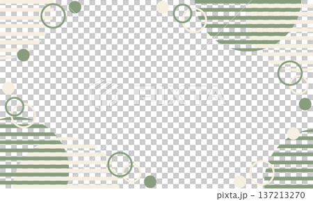 セージグリーンとベージュのナチュラルな幾何学模様 北欧風で優しい和モダンなフレーム背景(コピースペー セージグリーンとベージュのナチュラルな幾何学模様 北欧風で優しい和モダンなフレーム背景(コピースペー 137213270
