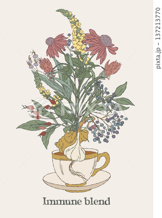 botanical bouquet featuring immune herbal blend 137213770