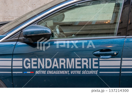 France, Orleans, Gendarmerie car in the streets of Orleans France, Orleans, Gendarmerie car in the streets of Orleans 137214300