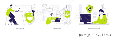 Data privacy isolated cartoon vector illustrations se Data privacy isolated cartoon vector illustrations se 137215603