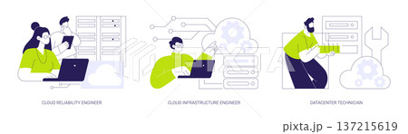 Datacenter isolated cartoon vector illustrations se Datacenter isolated cartoon vector illustrations se 137215619