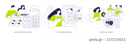 Food court isolated cartoon vector illustrations se 137215631