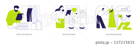 Apparel retailer isolated cartoon vector illustrations se Apparel retailer isolated cartoon vector illustrations se 137215635