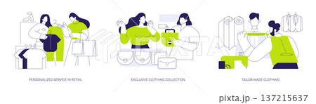 Clothing boutique isolated cartoon vector illustrations se 137215637