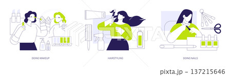 Casual beauty rituals isolated cartoon vector illustrations se Casual beauty rituals isolated cartoon vector illustrations se 137215646