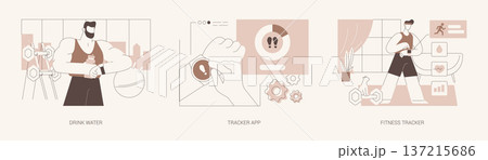 Fitness bracelet isolated cartoon vector illustrations se 137215686