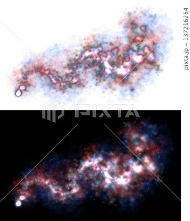 Colorful cosmic nebula swirl with transparent background highlighting luminous red blue and white gaseous clouds in dynamic celestial formation Colorful cosmic nebula swirl with transparent background highlighting luminous red blue and white gaseous clouds in dynamic celestial formation 137216284