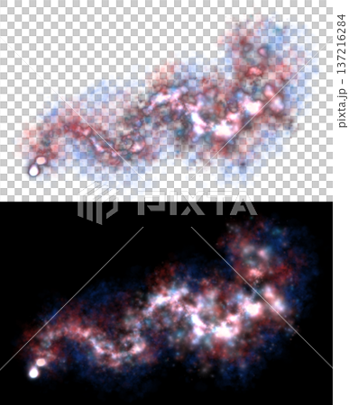 Colorful cosmic nebula swirl with transparent background highlighting luminous red blue and white gaseous clouds in dynamic celestial formation Colorful cosmic nebula swirl with transparent background highlighting luminous red blue and white gaseous clouds in dynamic celestial formation 137216284