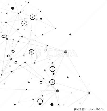 Set abstract vector illustrations depicting interconnected nodes and lines. Suitable for presentations and web design and educational materials 137216482