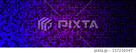 Dots Geometric Pattern Background Texture for Digital Art, Data Science, AI Tech, Medical, Fintech, Biotech Graphic Design Forum Conference BG. Modern Halftone Circle Gradient. Vector Illustration 137216547