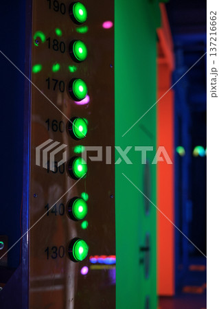 An attraction that combines high jumps and pressing buttons. Interactive button fight, where you need to press illuminated buttons on the wall, with signed growth figures 137216662