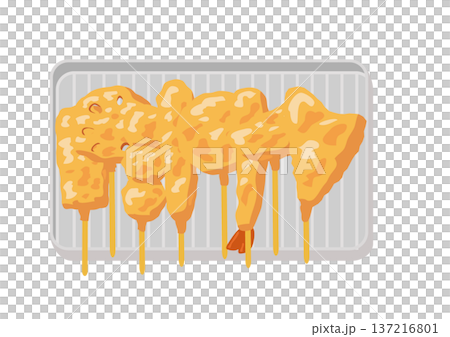 托盤中的炸串 137216801
