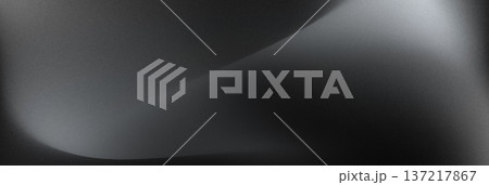 Background in shades of black and grey with abstract waves, light escaping onto a black backdrop. 137217867