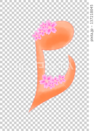 Musical note with sakura 137218045