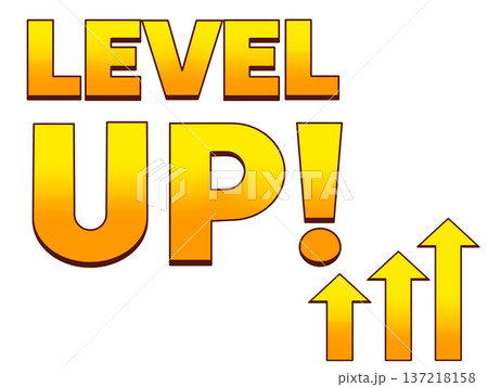 LEVEL UPの文字 LEVEL UPの文字 137218158
