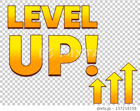 LEVEL UPの文字 LEVEL UPの文字 137218158