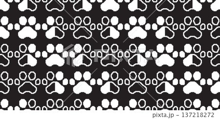 dog paw seamless pattern pixel art game retro cat footprint pet vector puppy kitten cartoon doodle gift wrapping paper repeat wallpaper tile background scarf isolated illustration design black dog paw seamless pattern pixel art game retro cat footprint pet vector puppy kitten cartoon doodle gift wrapping paper repeat wallpaper tile background scarf isolated illustration design black 137218272
