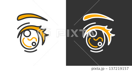 美少女アニメの目のシンプルなアイコン 137219157