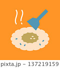 もんじゃ焼きのシンプルなアイコン 137219159