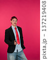 Young person expressing individuality with style and confidence 137219408