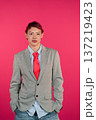 Young person expressing gender identity with confident style 137219423