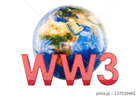World War 3 concept. 3d rendering World War 3 concept. 3d rendering 137220462