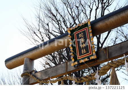 蛇窪神社の鳥居 神社の風景 蛇窪神社の鳥居 神社の風景 137221125
