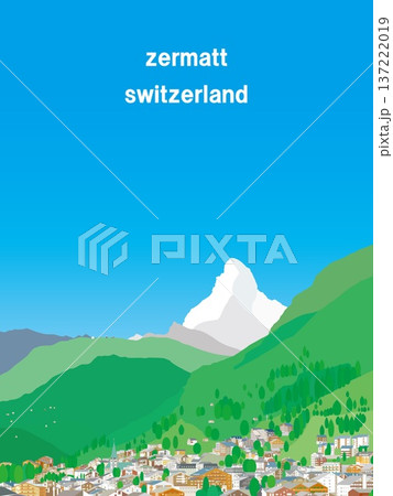 ツェルマット　zermatt　マッターホルン　matterhorn　スイス　春風景 137222019