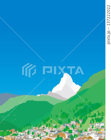 ツェルマット　zermatt　マッターホルン　matterhorn　スイス　春風景 137222022