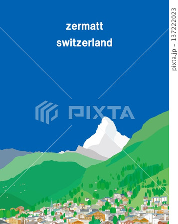 ツェルマット　zermatt　マッターホルン　matterhorn　スイス　春風景 137222023