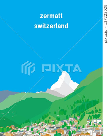 ツェルマット　zermatt　マッターホルン　matterhorn　スイス　春風景 137222029