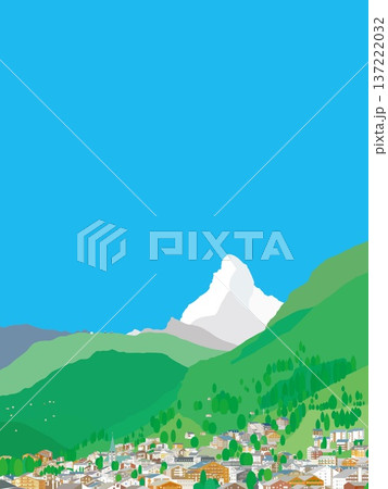 ツェルマット　zermatt　マッターホルン　matterhorn　スイス　春風景 137222032