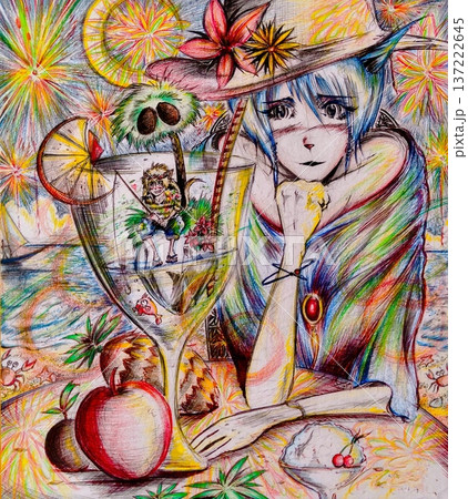 【カクテルパートナー】オリジナル手描きイラスト作品18 【カクテルパートナー】オリジナル手描きイラスト作品18 137222645