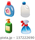 cleaning bottle product object icon set 137222690