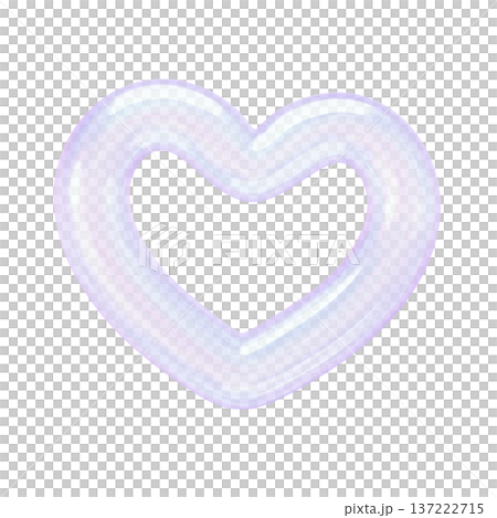 ゆめかわいい3Dハートリング パステルホログラフィック ゆめかわいい3Dハートリング パステルホログラフィック 137222715