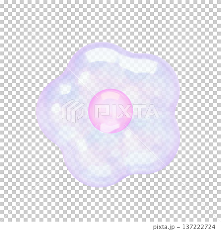Dreamy cute 3D holographic flower with pearl center and transparent aurora flower material Dreamy cute 3D holographic flower with pearl center and transparent aurora flower material 137222724