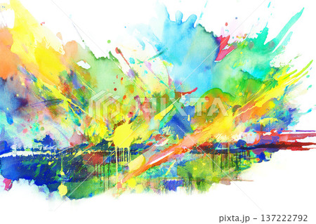 水彩風の落書き 水彩風の落書き 137222792