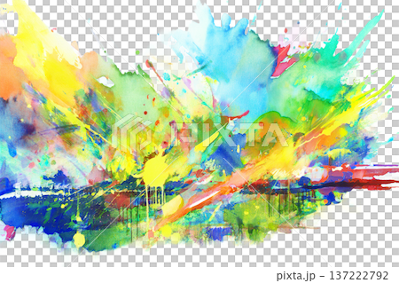 水彩風の落書き 水彩風の落書き 137222792