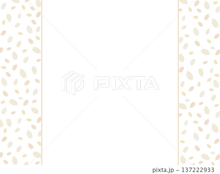 ベージュ色のフレーム背景　シンプル　ベクターpng透明 137222933