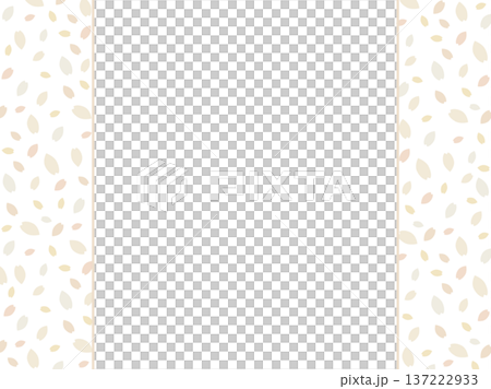 ベージュ色のフレーム背景　シンプル　ベクターpng透明 137222933