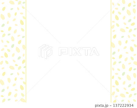 黄色イエローのフレーム背景　シンプル　ベクターpng透明 137222934