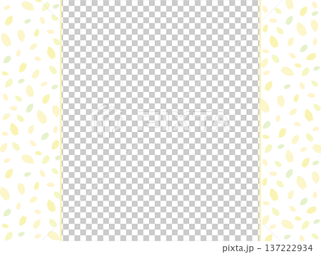 黄色イエローのフレーム背景　シンプル　ベクターpng透明 137222934