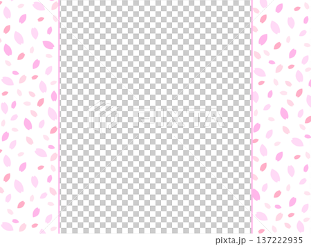ピンク色のフレーム背景　シンプル　ベクターpng透明 137222935