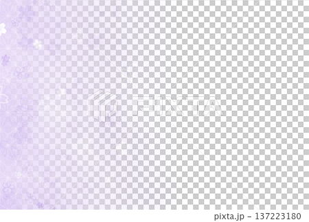 薄い紫色の麻の葉と桜のグラデーション背景 薄い紫色の麻の葉と桜のグラデーション背景 137223180
