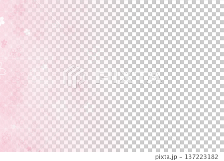 薄いピンク色の麻の葉と桜のグラデーション背景 137223182
