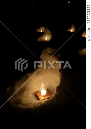 ミニかまくらから見る夜景 137223531