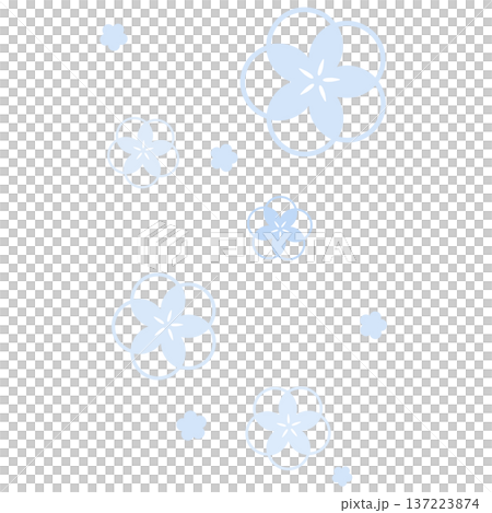 A simple illustration of many light blue flowers 137223874