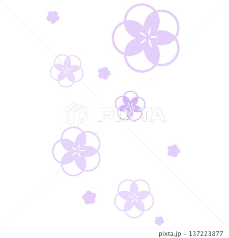 薄い紫色のシンプルなたくさんの花のイラスト 薄い紫色のシンプルなたくさんの花のイラスト 137223877